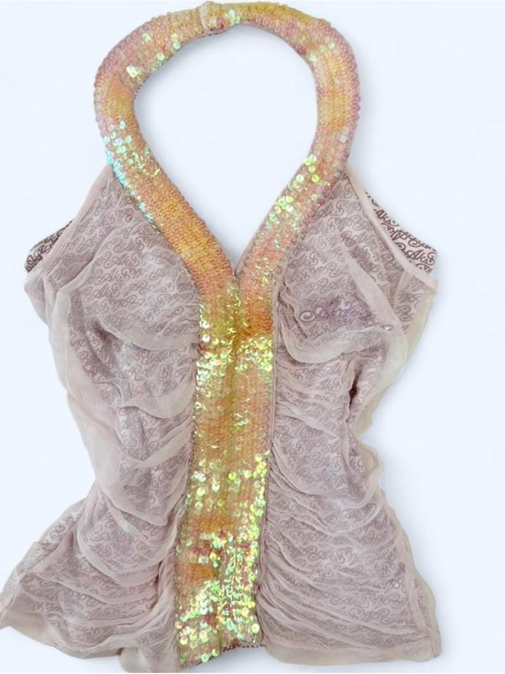 Akdmks Pale Lilac Printed Top with Tag